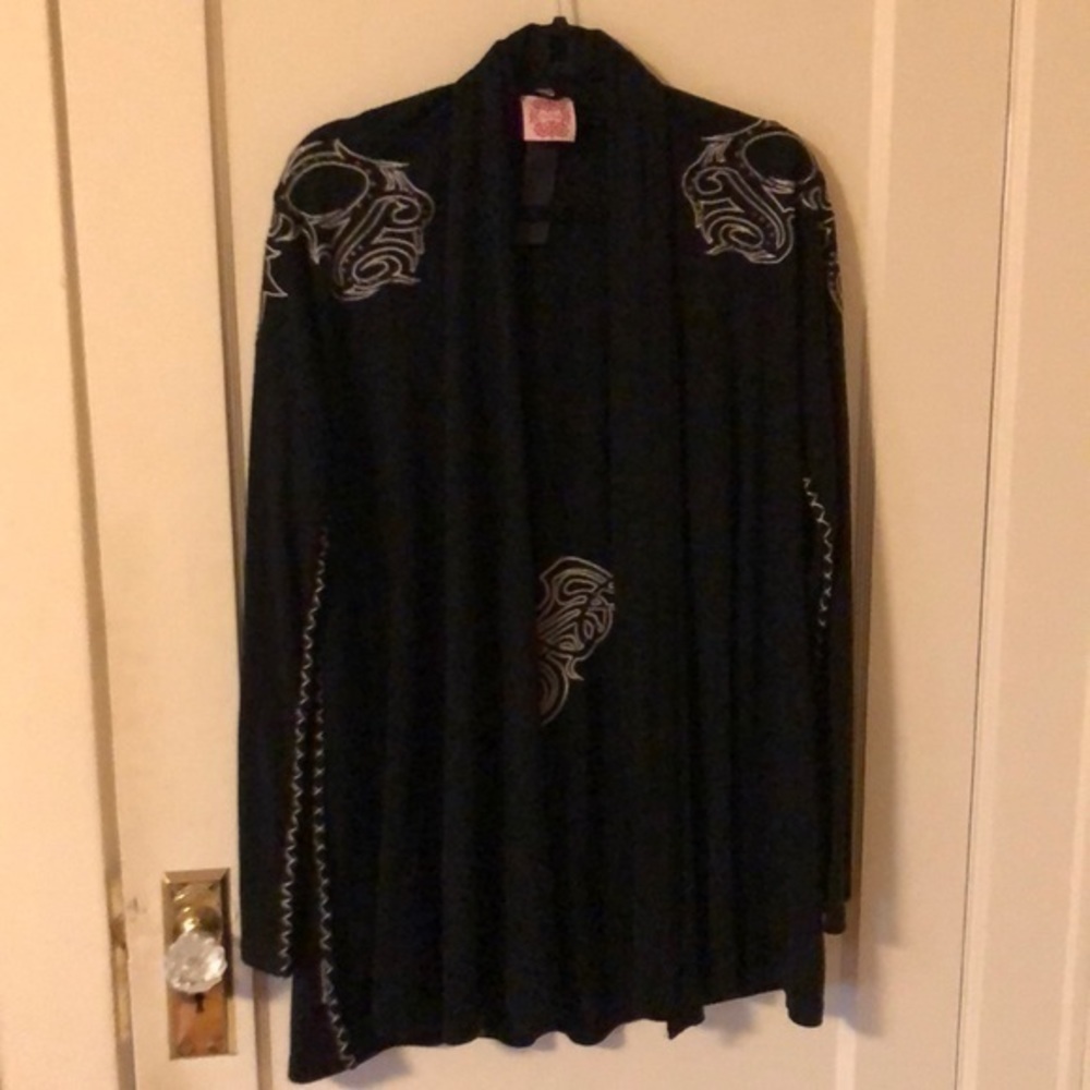 Tail Bait Embroidered Cardigan